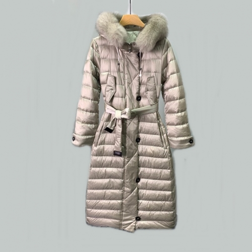マックスマーラレディースダウンロングパディングx0093ベージュ