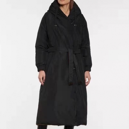 マックスマーラレディースダウンロングパディングx0098ブラック