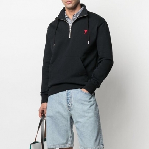 --アミメンズコットンスウェットシャツ0229ブラック