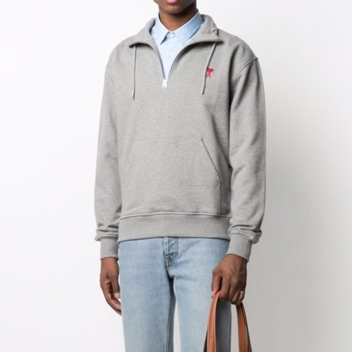 --アミメンズコットンスウェットシャツ0231グレー