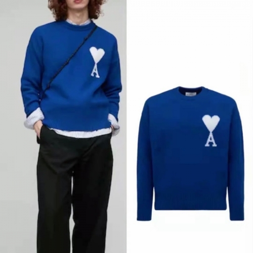 -アミユニセックスカジュアルタートルネックセーター0235ブルー