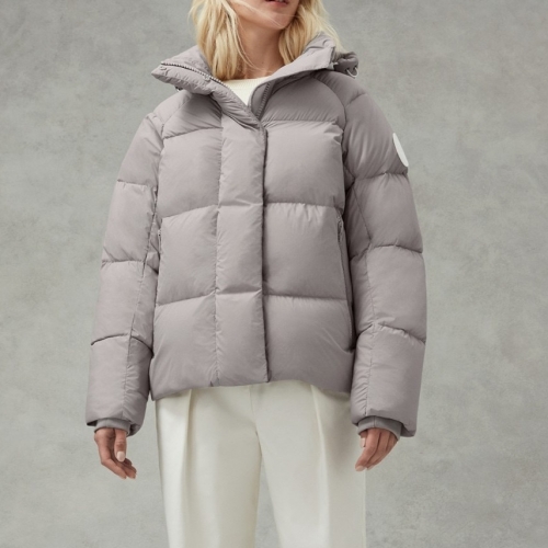 -カナダグースユニセックスパッチカジュアルダウンパディングn0369グレー