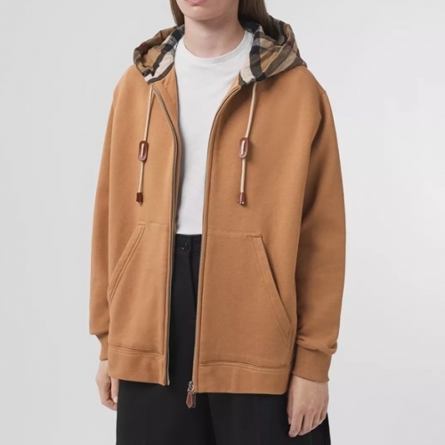 バーバリーユニセックスカジュアルコットンフーディr04227ベージュ