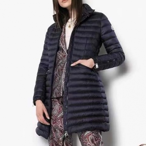 モンクレールレディースパッチモダンダックダウンパディングc02394ネイビー