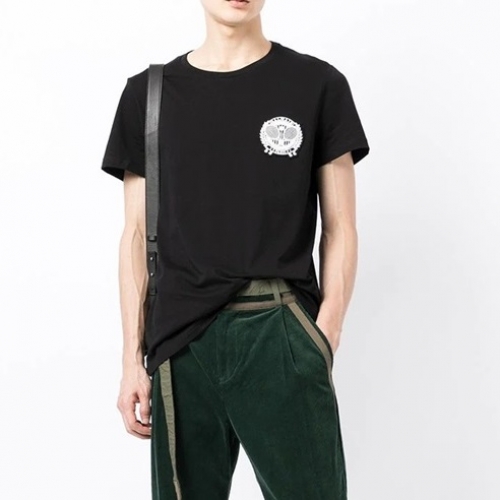 バルマンメンズコットン半袖Tシャツm0150ブラック