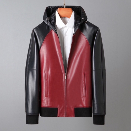 アルマーニメンズクラシックカジュアルレザージャケットm0914ブラック