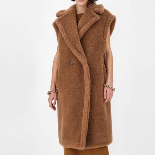 マックスマーラレディースフランネルベストx0106