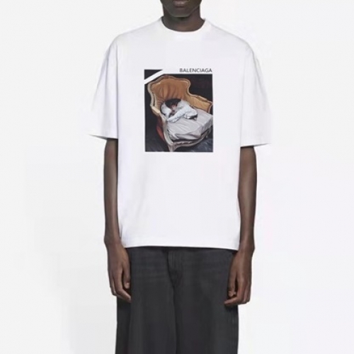 バレンシアガユニセックスコットン半袖Tシャツl01240ホワイト