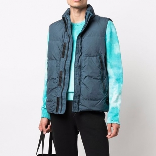 ストーンアイランドメンズカジュアルダウンベストo0396ブルー