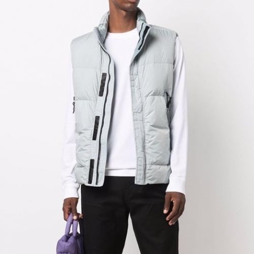 ストーンアイランドメンズカジュアルダウンベストo0397グレー