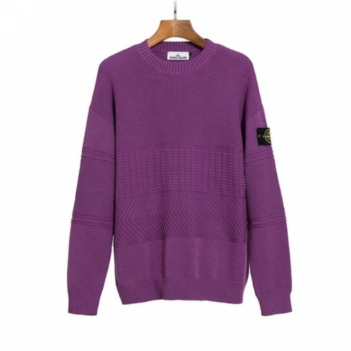 -ストーンアイランドメンズカジュアルクルーネックセーターo0394パープル