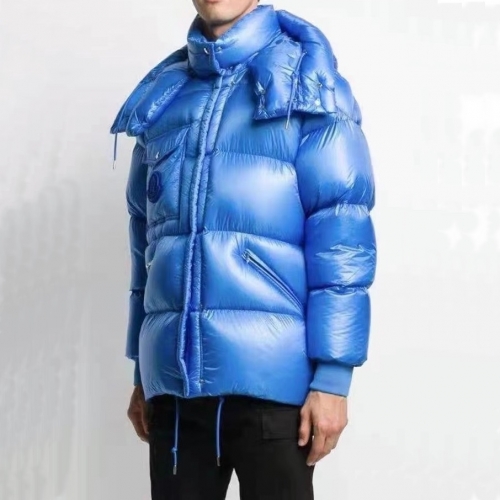 モンクレールユニセックスパッチモダンダウンパディングc02411ブルー