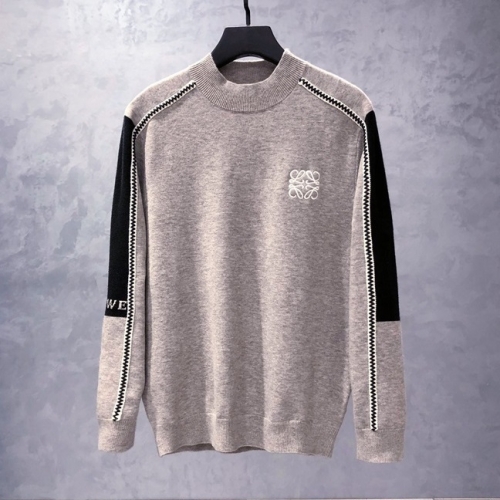 -ロエベメンズクルーネックセーターe0522グレー