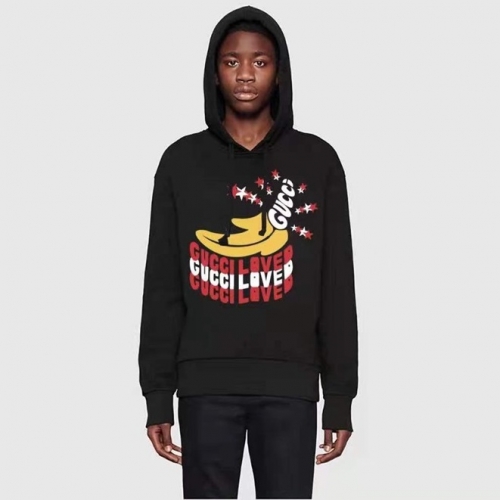 グッチユニセックスカジュアルフーディc04494ブラック