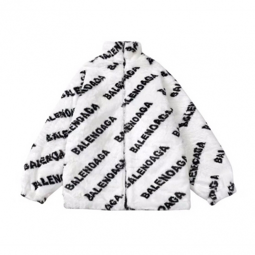 バレンシアガメンズカジュアルレザージャケットl01256ホワイト