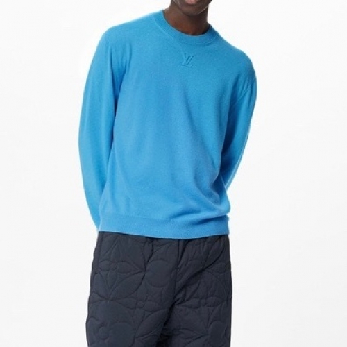 ルイヴィトンメンズカジュアルウールセーターu03803ブルー