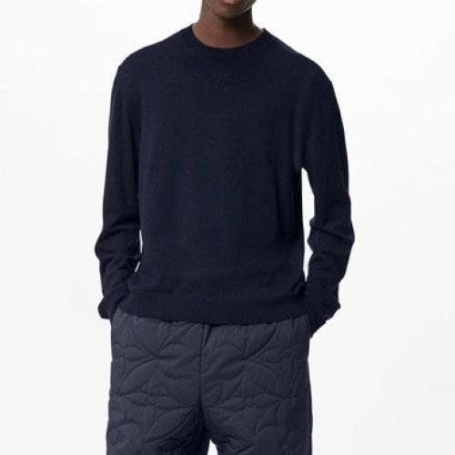 ルイヴィトンメンズカジュアルウールセーターu03805ネイビー