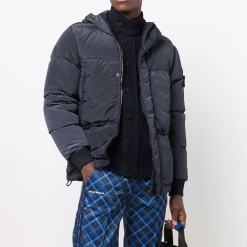 -ストーンアイランドメンズカジュアルダックダウンパディングo0409ネイビー