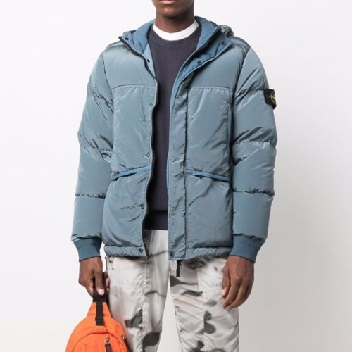 -ストーンアイランドメンズカジュアルダックダウンパディングo0410ブルー