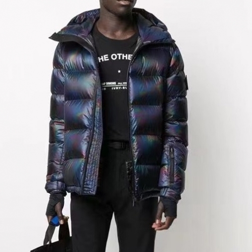 モンクレールユニセックスパッチモダンダウンパディングc02414ブルー