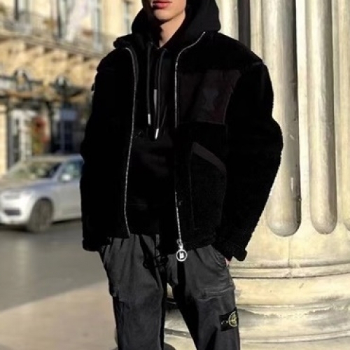 アミメンズカジュアルウールジャケット0243ブラック