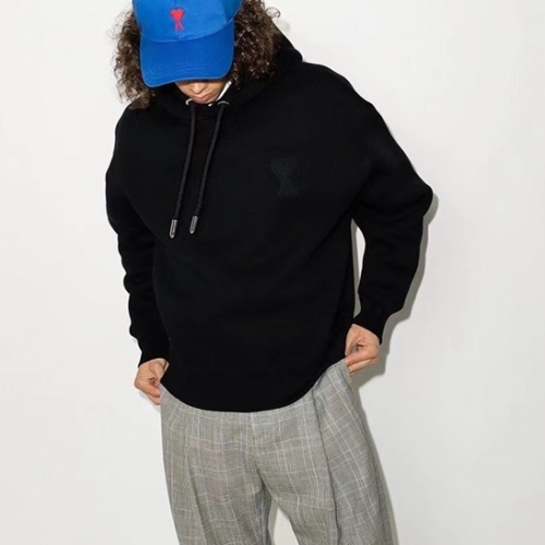 アミメンズカジュアルコットンフーディ0247ブラック