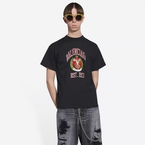 バレンシアガユニセックスコットン半袖Tシャツl01260ブラック