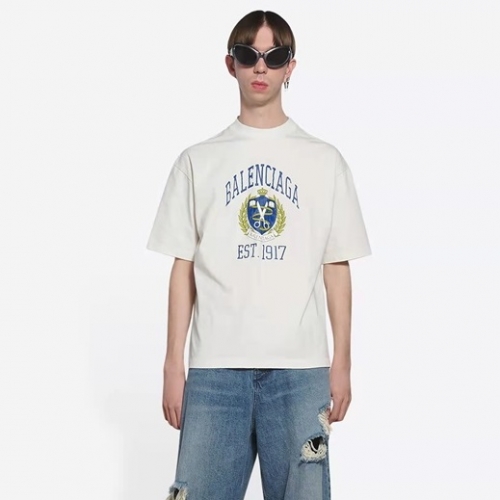 バレンシアガユニセックスコットン半袖Tシャツl01261ホワイト