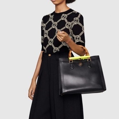 グッチレディース半袖Tシャツc04509ブラック