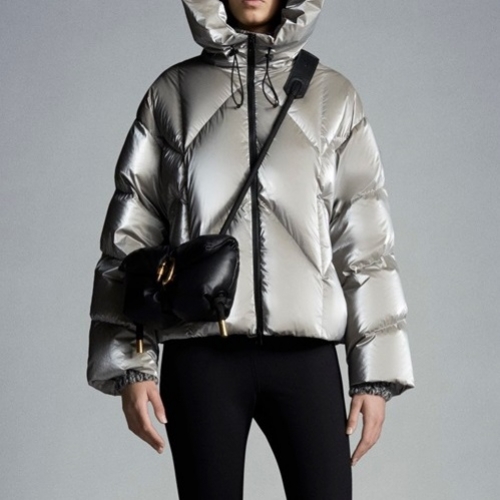 モンクレールレディースパッチモダンダックダウンパディングc02423グレー