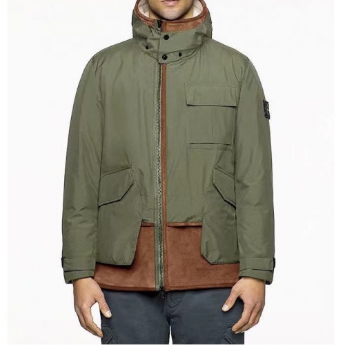 ストーンアイランドメンズベーシックカジュアルジャケットo0437カーキ