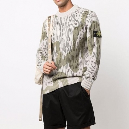 -ストーンアイランドメンズカジュアルクルーネックセーターo0439グリーン