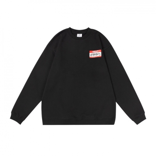 ヴェトモンメンズプリント長袖Tシャツt0233ブラック