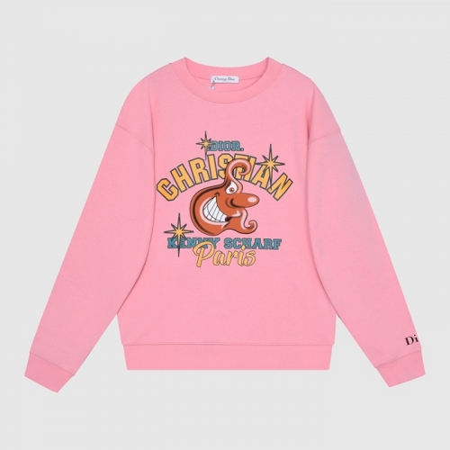 ディオールユニセックスレトロスウェットシャツo01566ピンク