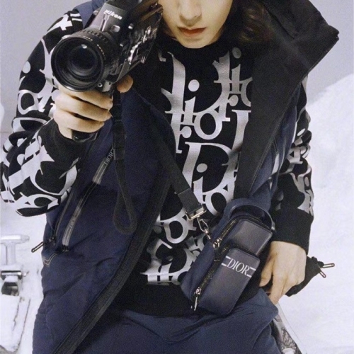 ディオールメンズカジュアルダウンベストo01568ブルー