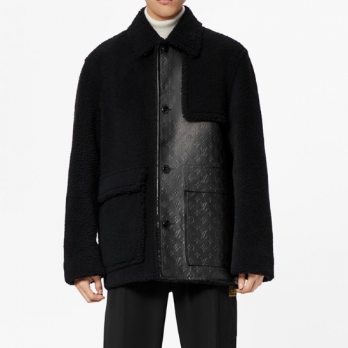 ルイヴィトンメンズレザージャケットu03832ブラック