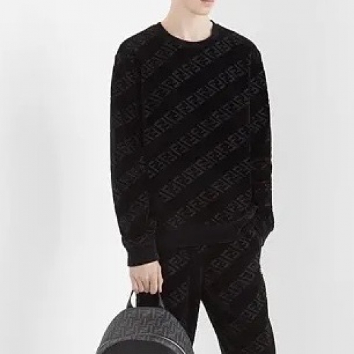 -ェンディメンズクルーネック長袖Tシャツn01120ブラック