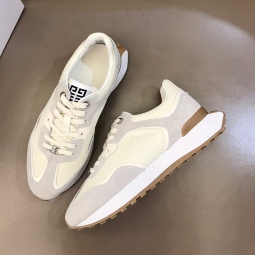 ジバンシィメンズカジュアルレザースニーカーグレーv0574