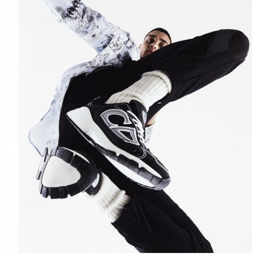 ディオールユニセックスカジュアルレザースニーカー(225-280)ブラックo01572