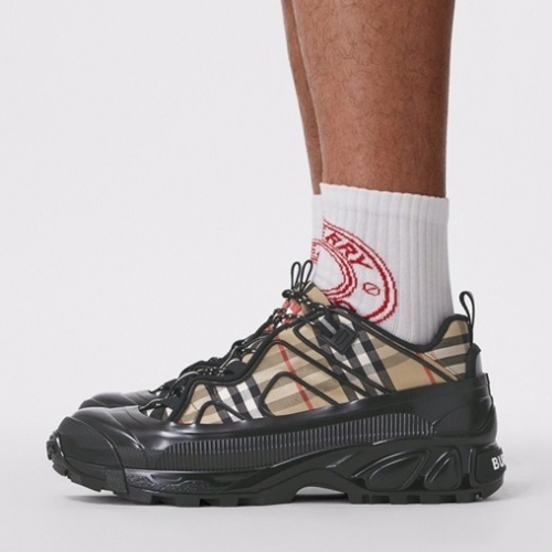 バーバリーメンズカジュアルスニーカーキャメルr04269