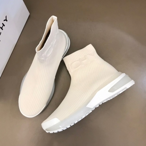 ジバンシィメンズカジュアルレザースニーカーホワイトv0582