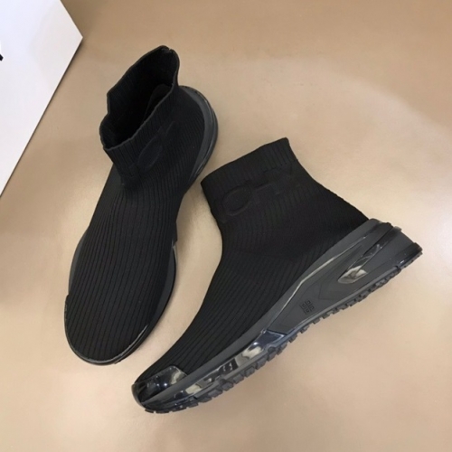 ジバンシィメンズカジュアルレザースニーカーブラックv0583