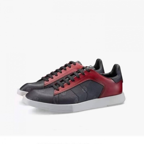 ベルルッティメンズカジュアルレザースニーカーブラックr0072