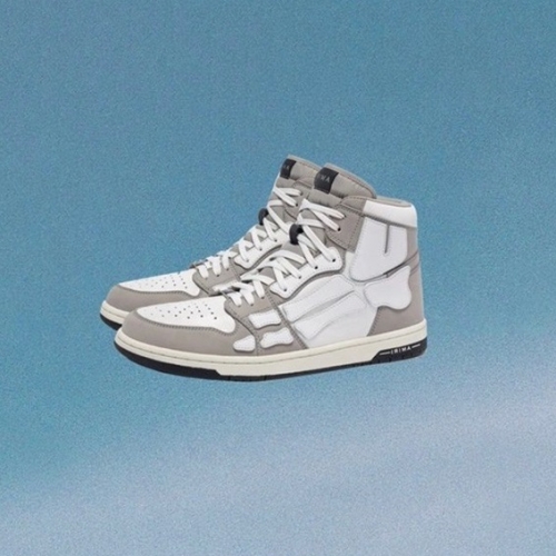 アミリユニセックスカジュアルレザーハイトップスニーカー-p0322