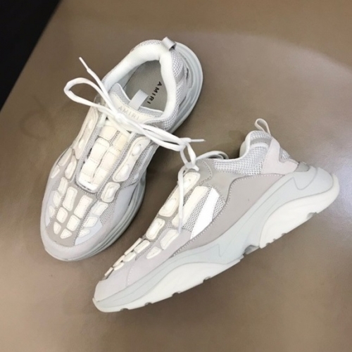 アミリユニセックスカジュアルレザースニーカーグレーi0327