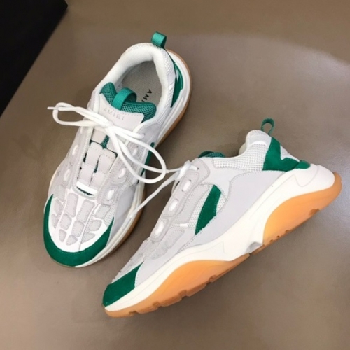 アミリユニセックスカジュアルレザースニーカーグリーンi0334