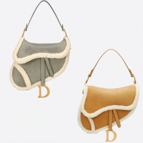 ディオールレディーストレンディサドルバッグ(25.5)キャメルo01627