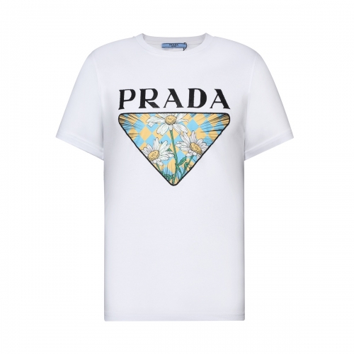 プラダユニセックス半袖Tシャツa02548ホワイト