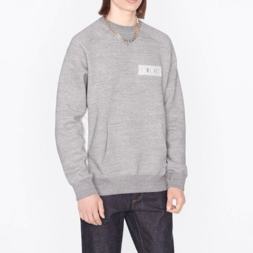 ディオールユニセックスレトロスウェットシャツo01654グレー