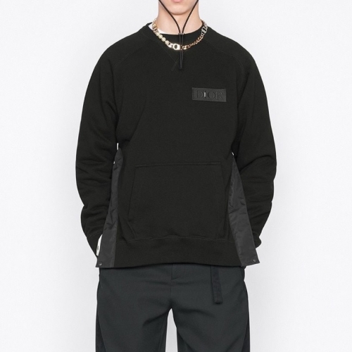ディオールユニセックスレトロスウェットシャツo01656ブラック